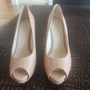 Nine West Women's Nude Peep Toe Heels